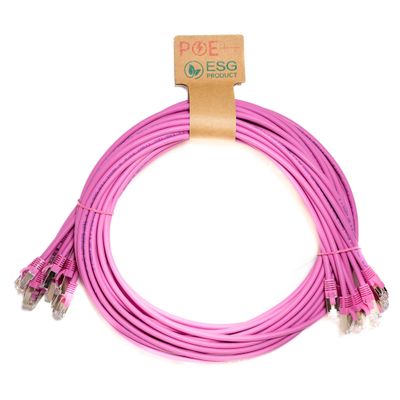 Cablenet 2m Cat6a RJ45 Pink S/FTP LSOH 26AWG Snagless Booted Patch Lea