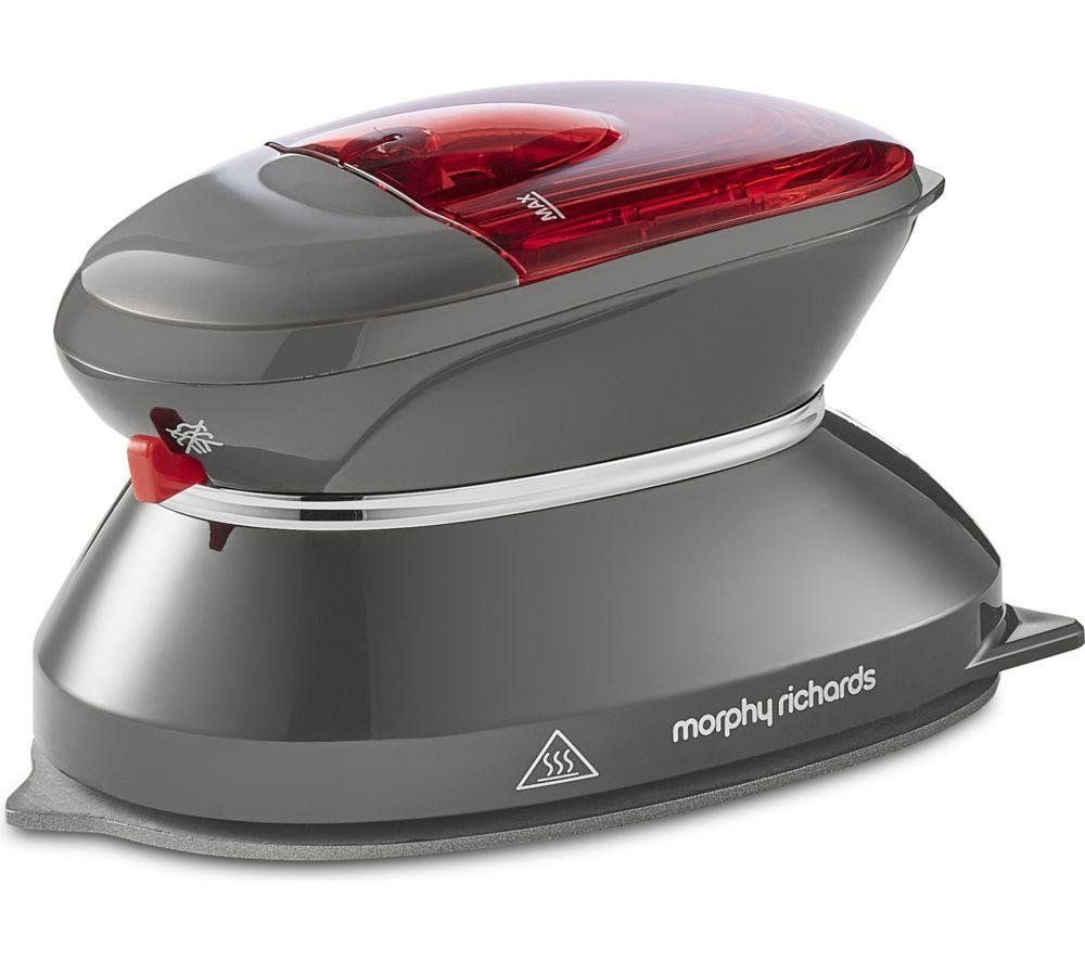MORPHY RICHARDS Steam Compact 304000 Travel Steam Iron - Grey & Red, Red,Silver/Grey - Image 1