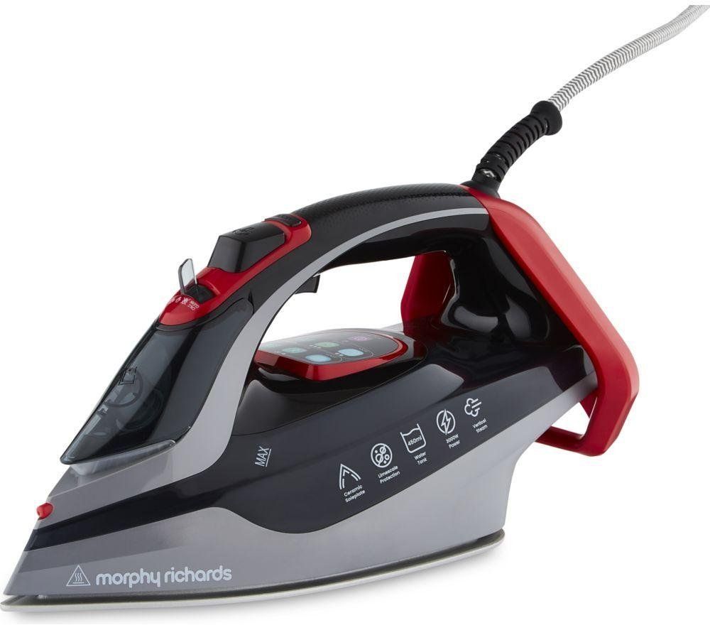 MORPHY RICHARDS Power Steam Elite 302012 Steam Iron - Black, Red,Black - Image 1