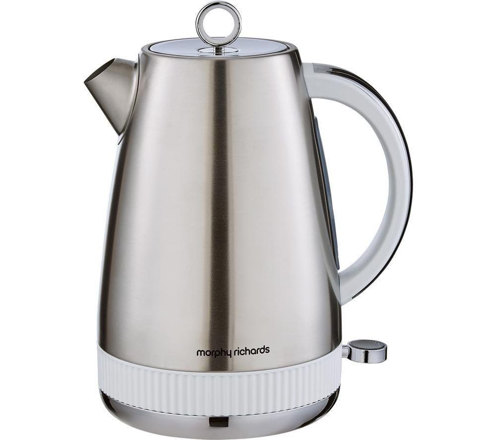 MORPHY RICHARDS Mexborough Jug Kettle - White, White,Silver/Grey - Image 1