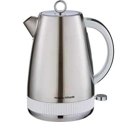 MORPHY RICHARDS Mexborough Jug Kettle - White, White,Silver/Grey