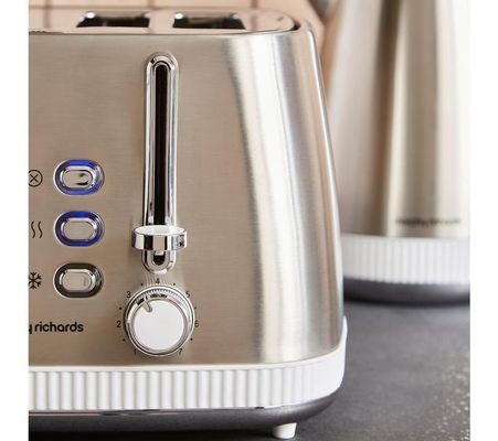 MORPHY RICHARDS Mexborough 242903 4-Slice Toaster - White & Stainless Steel, Stainless Steel
