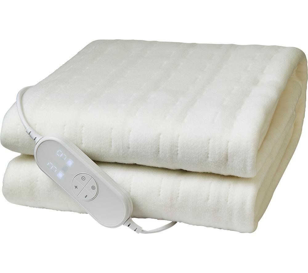 MORPHY RICHARDS EverCosy Fleece Heated Throw - Cream, 150 x 70 cm - Image 1