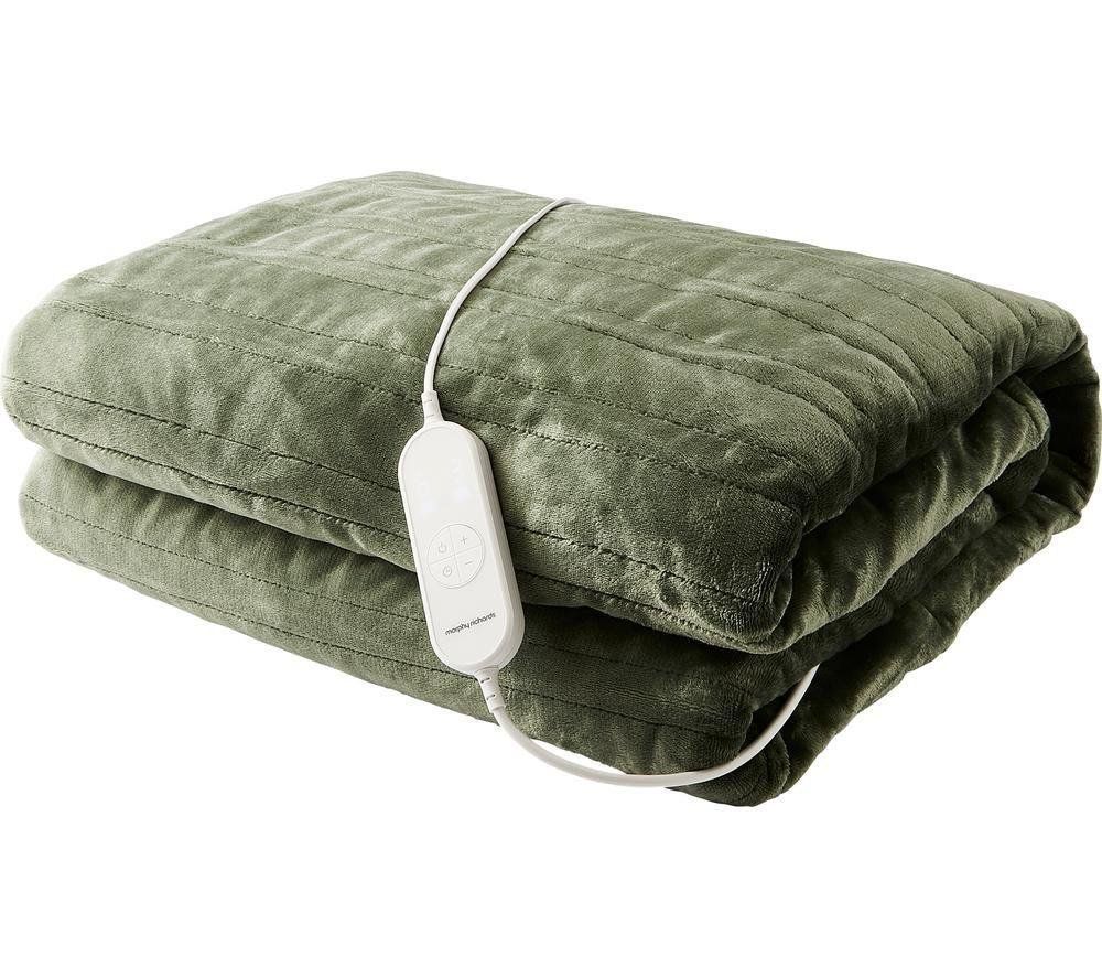 MORPHY RICHARDS EverCosy Fleece Heated Throw - Green, 160 x 130 cm - Image 1