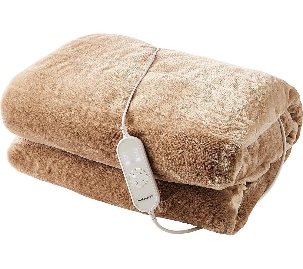MORPHY RICHARDS EverCosy Fleece Heated Throw - Mocha, 200 x 180 cm - Image 1