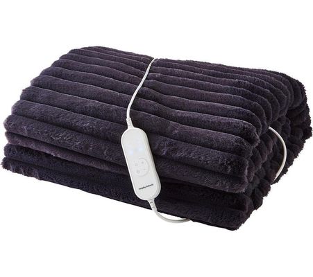 MORPHY RICHARDS EverCosy Fleece Heated Throw - Navy, 200 x 180 cm