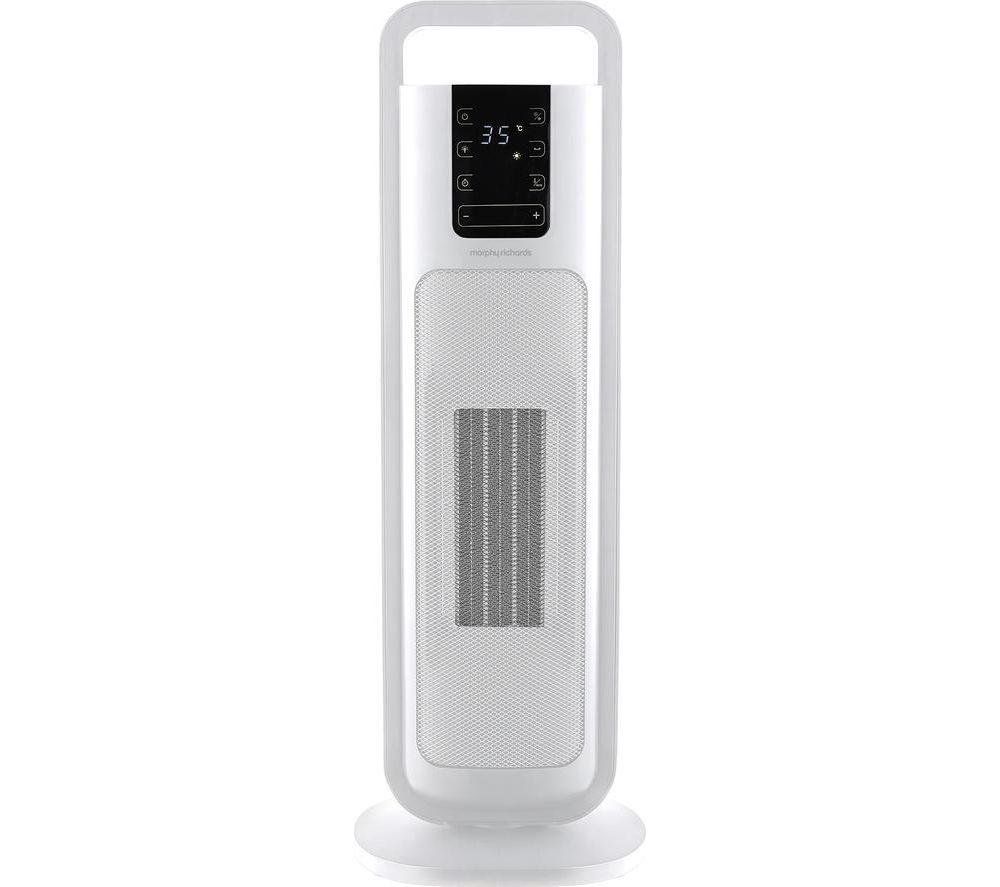 MORPHY RICHARDS HeatFlux Hot & Cool Ceramic Fan Heater - White, White - Image 1