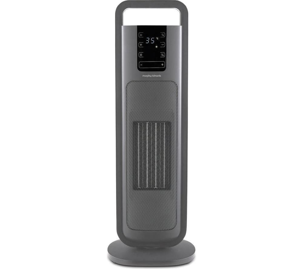 MORPHY RICHARDS HeatFlux Hot & Cool Ceramic Fan Heater - Grey, Silver/Grey - Image 1