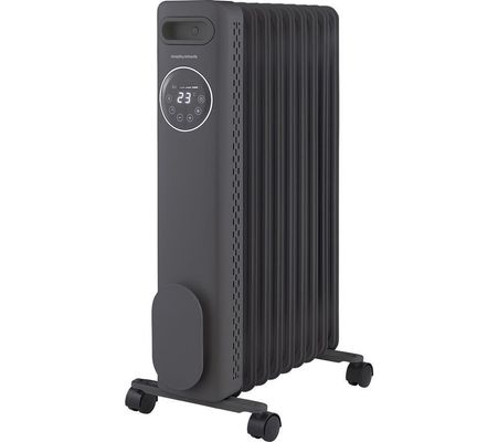 MORPHY RICHARDS HeatFlux Portable Oil-Filled Radiator - Grey, Silver/Grey