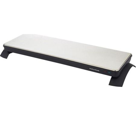 MORPHY RICHARDS 486000 Cordless Food Warming Tray - Silver & Black