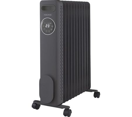 MORPHY RICHARDS HeatFlux 2.5kw Portable Oil-Filled Radiator - Grey, Silver/Grey