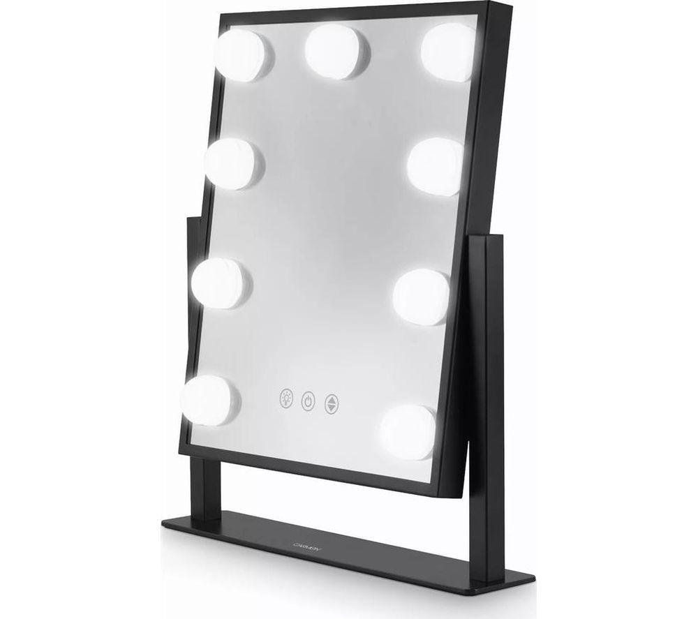 CARMEN Reflect Series Hollywood 9 Bulb Vanity Mirror - Black, Black - Image 1