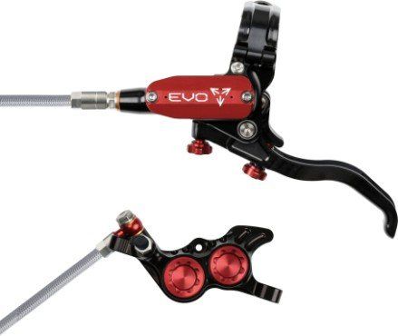 Hope Tech 4 EVO GR4 Hydraulic Disc Brake - Black / RedRear Left HandBraided - Image 1