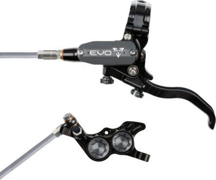 Hope Tech 4 EVO GR4 Hydraulic Disc Brake - Black / SmokeRear Left HandBraided