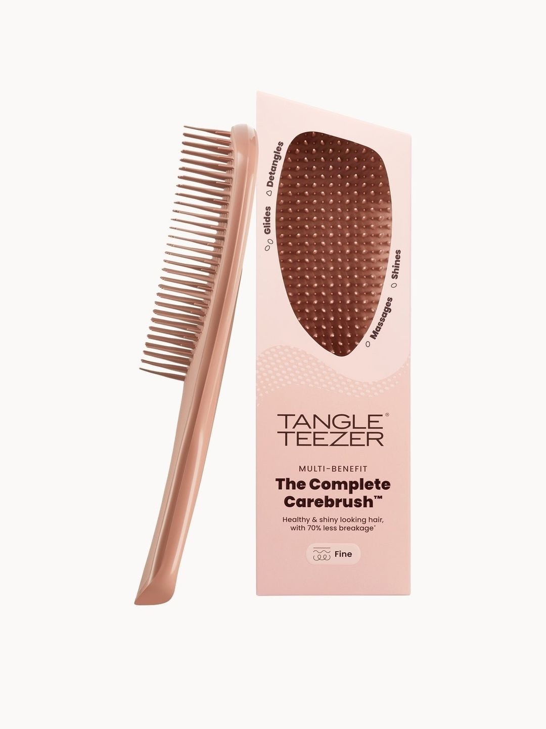 Tangle Teezer The Complete Carebrush™ - Fine - Glazed Mocha - Image 1