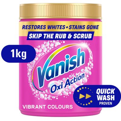 Vanish Gold Oxi Action Stain Remover Powder for clothes 1kg - Thumbnail 2