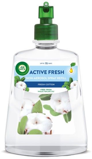 Air Wick Fresh Cotton 24/7 Active Fresh Aerosol-Free Automatic Spray Refill Lasts up to 70 days 228ml - 3228480