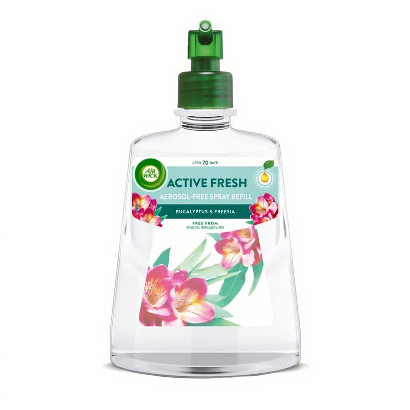 Air Wick Active Fresh Aerosol-Free Spray Refill Eucalyptus and Freesia 228ml 3247398 - Image 1