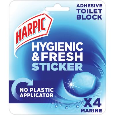 Harpic Sticker Adhesive Toilet Block - Marine