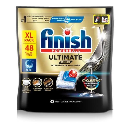 Finish Ultimate Plus Intensive Clean & Shine Dishwasher Tablets Regular (Pack 48) - 3279171 - Image 1