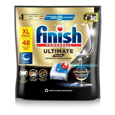 Finish Ultimate Plus Intensive Clean & Shine Dishwasher Tablets Regular (Pack 48) - 3279171