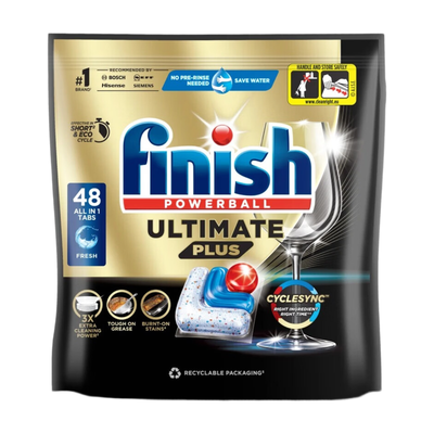 Finish Ultimate Plus Intensive Clean &amp; Shine Dishwasher Tablets Regular (Pack 48) - 3279171 - Thumbnail 2