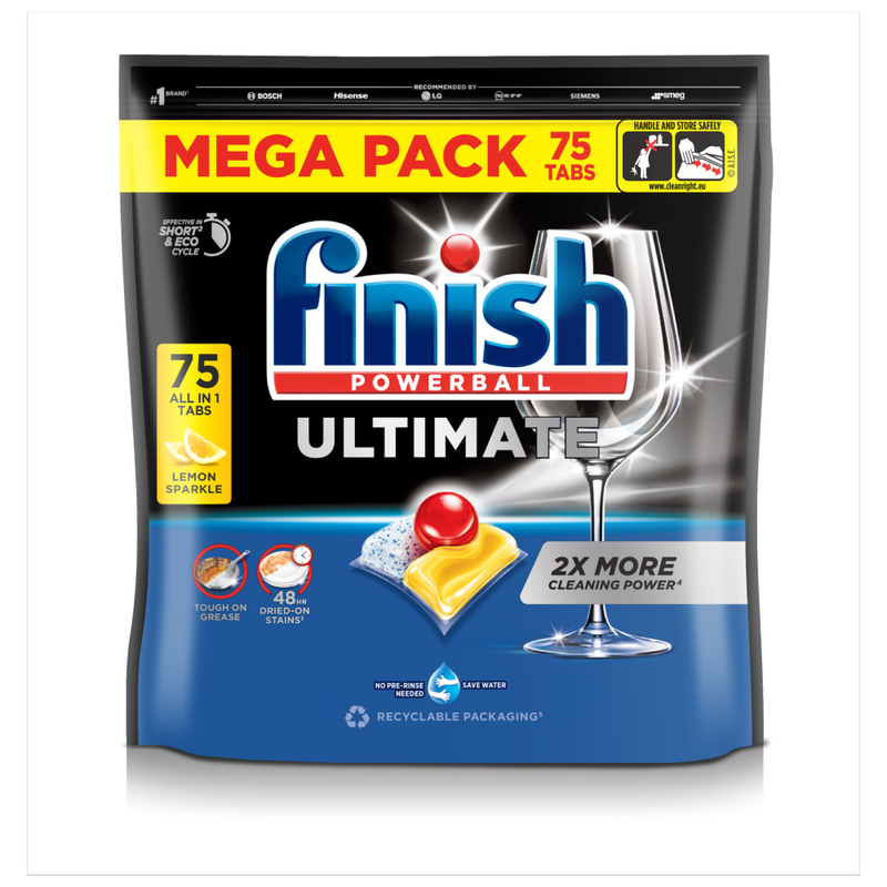 Finish Ultimate All In 1 Lemon Sparkle 75 Tabs - Image 1