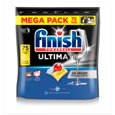 Finish Ultimate All In 1 Lemon Sparkle 75 Tabs