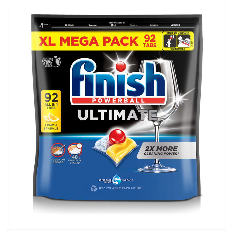 Finish Ultimate All In One Dishwasher Tablets Lemon - 92 Tabs - Image 1