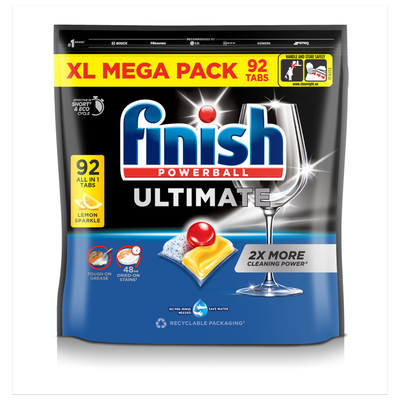 Finish Ultimate All In One Dishwasher Tablets Lemon - 92 Tabs