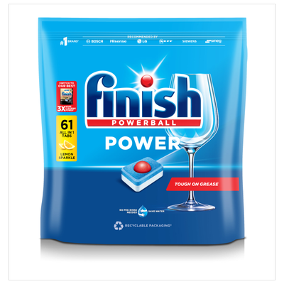 Finish Power All In One Dishwasher Tablets Lemon Pack of 61 3311081