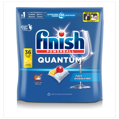 Finish Quantum Lemon Dishwasher Tabs (Pack of 36) 3312419