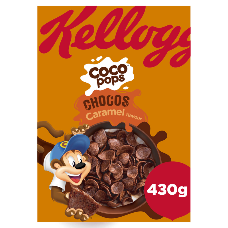 Kellogg's Coco Pops Chocos Caramel Breakfast Cereal 430g - Image 1