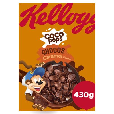 Kellogg's Coco Pops Chocos Caramel Breakfast Cereal 430g - Thumbnail 2