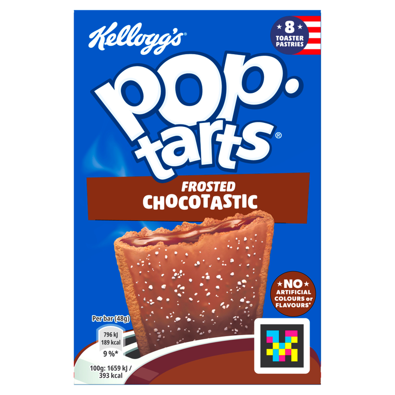 Kellogg's Pop Tarts Frosted Chocolate Pastry Snacks 8 x 48g - Image 1