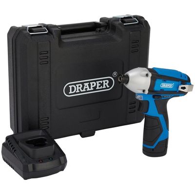 Draper 12V Impact Driver 1/4in Hex. 1 X 1.5Ah Battery 1 X Fast Charger each 1 70332