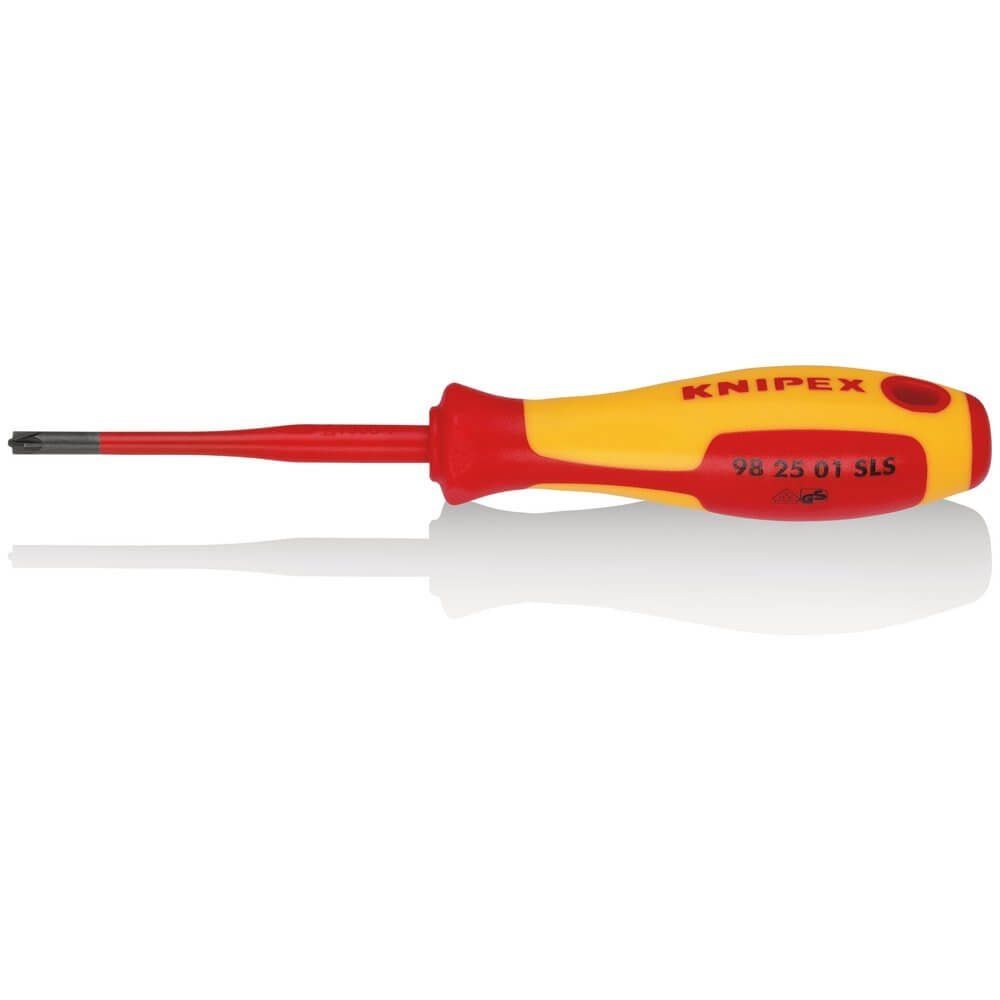 Knipex Knipex 98 25 01 SLS VDE Insulated Plus/Minus Pozidriv® Screwdriver PZ/S1 x 80mm - Image 1