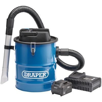 Draper D20 20V Ash Vacuum Cleaner, 1 x 3.0Ah Battery, 1 x Fast Charger