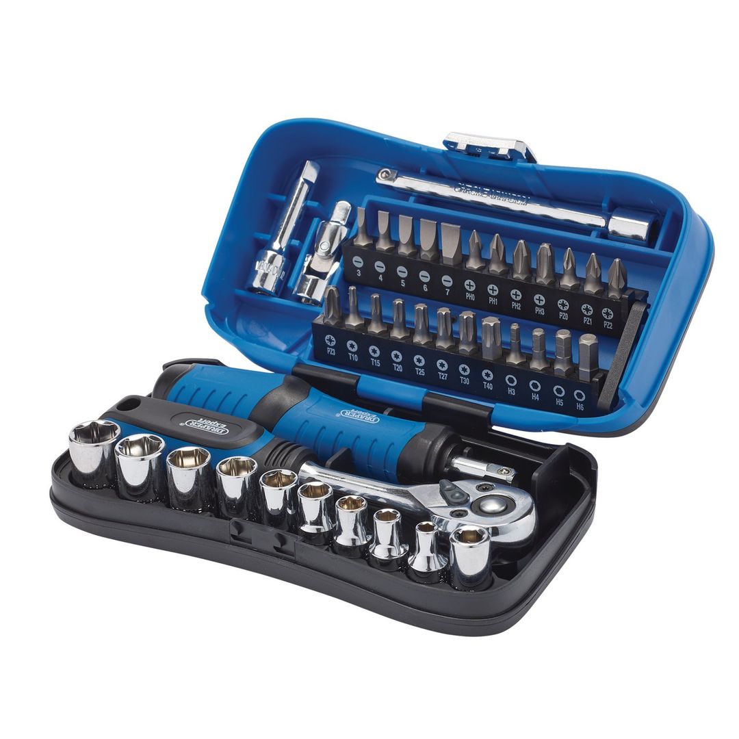 Draper Expert 04713 Socket And Bit Set 1/4in Sq. Dr. (39 Piece) 1 - Image 1
