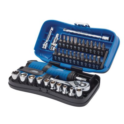 Draper Expert 04713 Socket And Bit Set 1/4in Sq. Dr. (39 Piece) 1