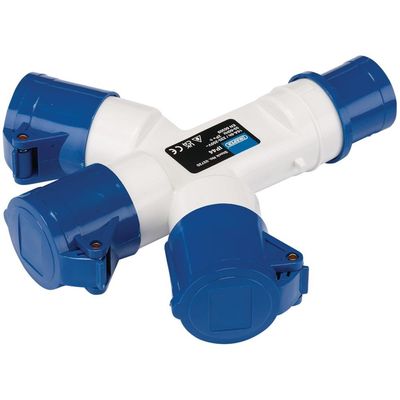 Draper 03720 230V 3-Way Splitter 16A each 1