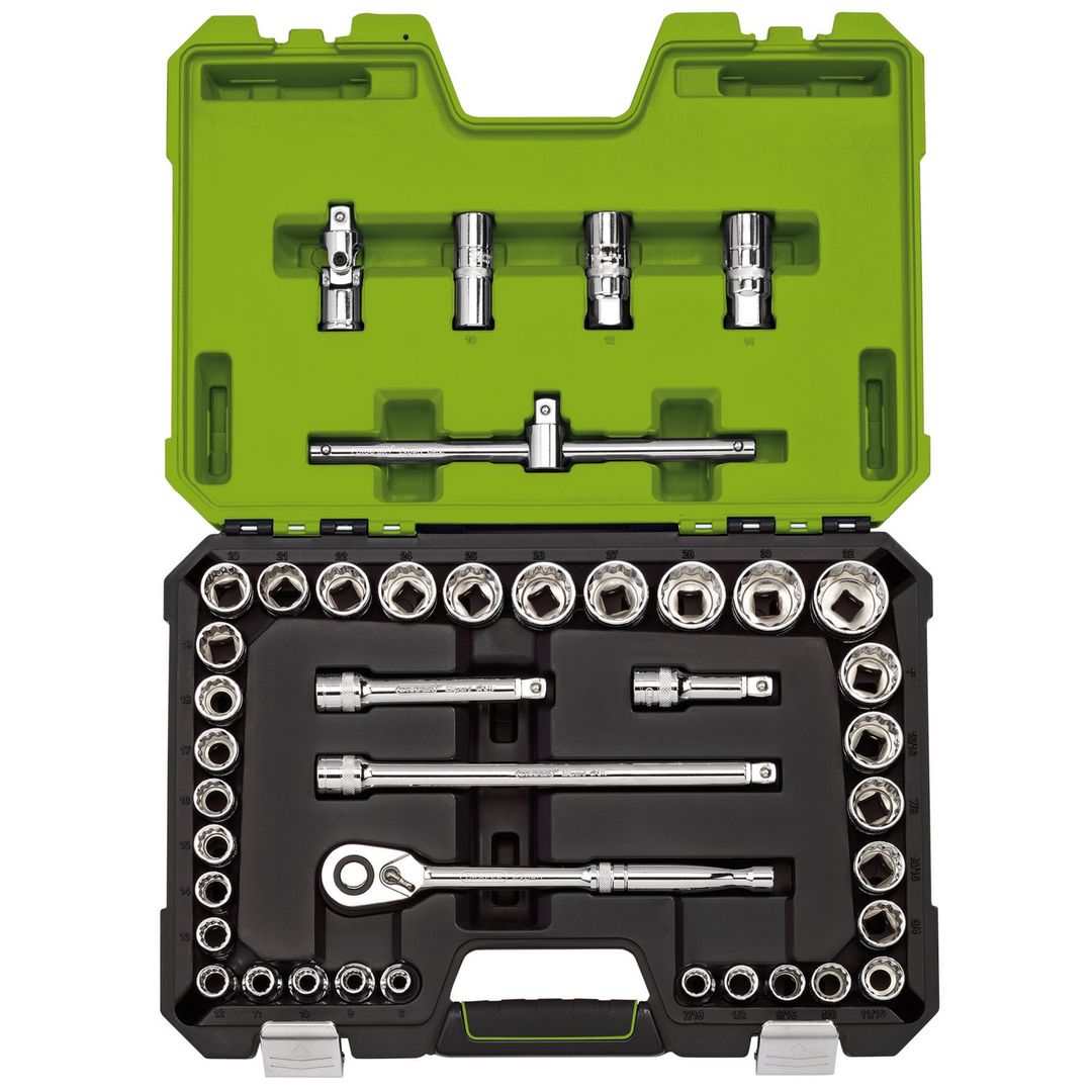 Draper Expert 04465 Mm/Af Combined Socket Set 1/2in Sq. Dr. Green (41 Piece) each 1 - Image 1