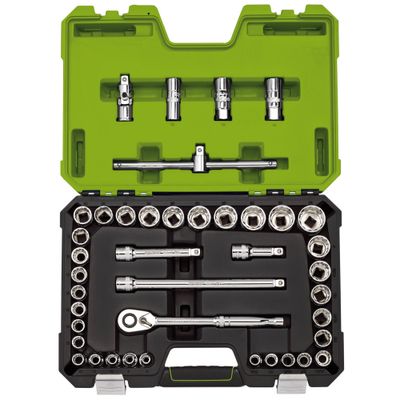 Draper Expert 04465 Mm/Af Combined Socket Set 1/2in Sq. Dr. Green (41 Piece) each 1