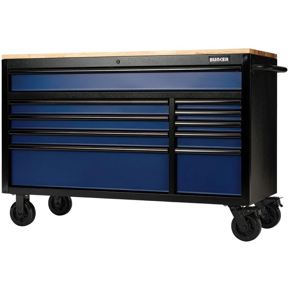 Bunker 08237 ® Workbench Roller Tool Cabinet 10 Drawer 56in Blue each 1 - Image 1