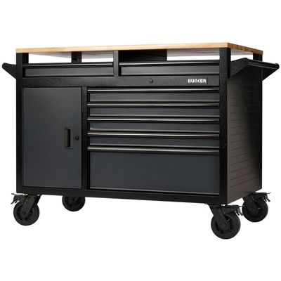 Bunker 08251 ® Multi-Functional Workbench Roller Tool Cabinet 14 Drawer 48in Grey 1