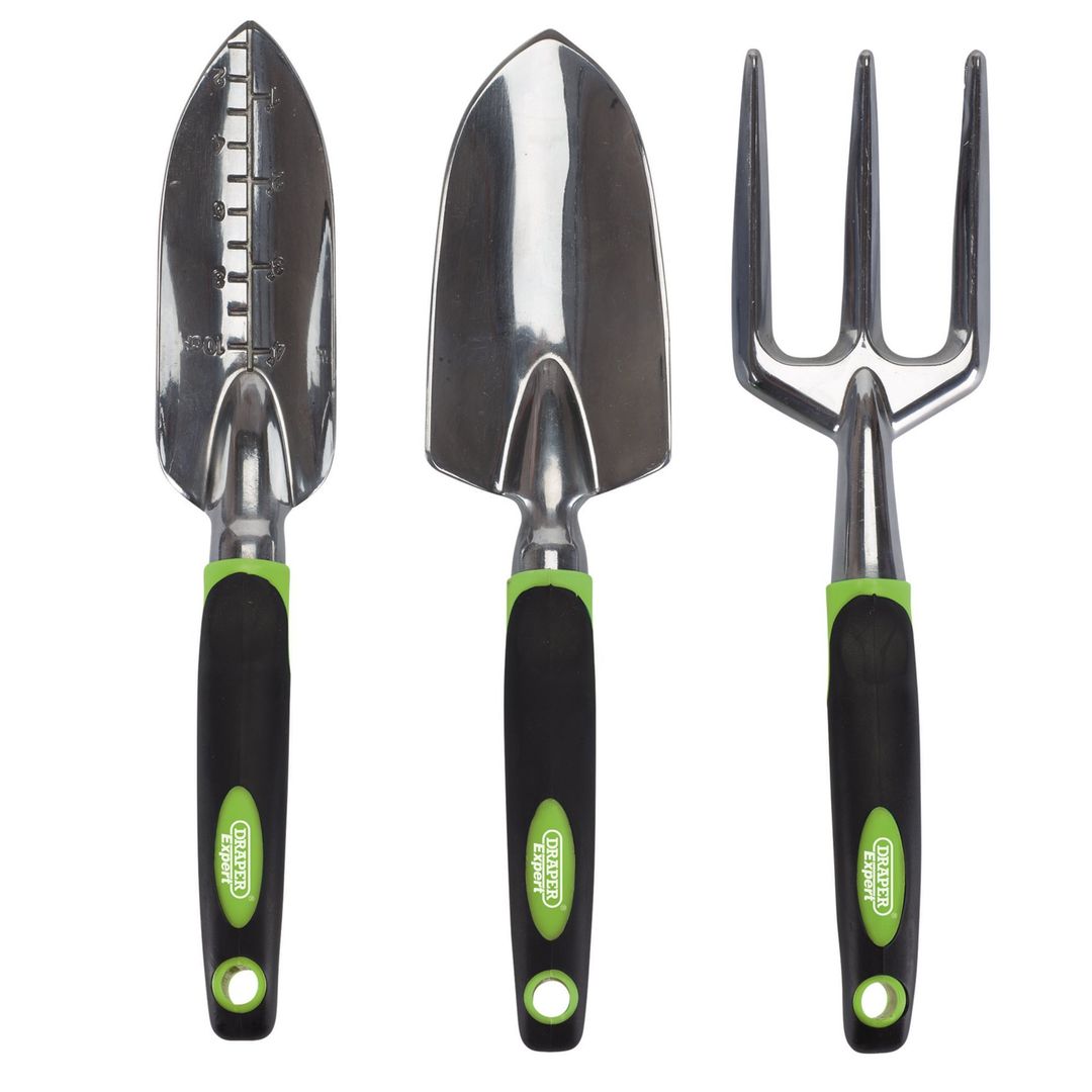 Draper Expert 08992 Aluminium Hand Fork And Trowel Set (3 Piece) each 1 - Image 1