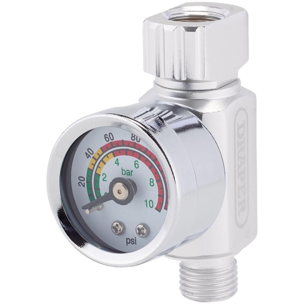 Draper 1/4in Bsp On-Gun Air Regulator And Gauge 140Psi each 1 28377 - Image 1