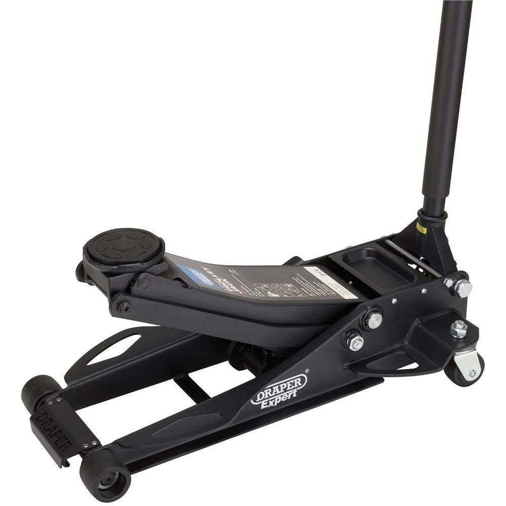 Draper Expert TJ3-BP Professional Low Profile Fast Lift Garage Trolley Jack 3 Tonne - Image 1