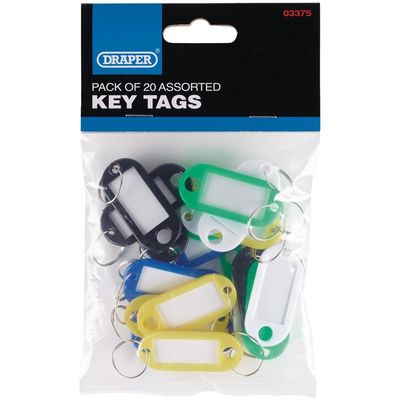 Draper 03375 Assorted Key Tags (Pack Of 20) 1