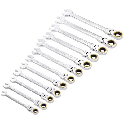 Draper Expert 12 Piece Hi-Torq Flexible Head Ratchet Combination Spanner Set